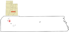 Wayne County Utah incorporated and unincorporated areas Lyman highlighted.svg