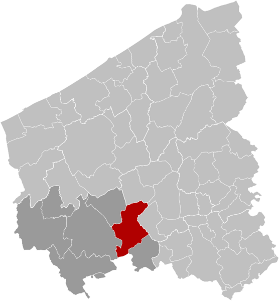 Zonnebeke West-Flanders Belgium Map