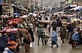 Afghan market teeming with vendors and shoppers 2-4-09