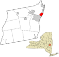 Albany County New York incorporated and unincorporated areas Menands highlighted
