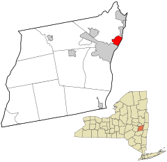 Albany County New York incorporated and unincorporated areas Menands highlighted.svg