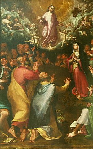 Archivo:Alonso de Herrera. Ascensión de Cristo, 1617. Segovia, iglesia de san Andrés