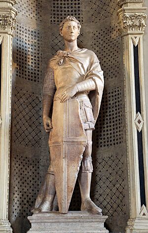 Archivo:Donatello, san giorgio, 1416-17, da orsanmichele 02
