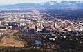 Downtown Spokane WA on approach to the airport