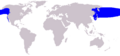 Eubalaena japonica range map