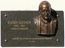 Eugen Suchoň, pamätná tabuľa, Piešťany (2008).jpg