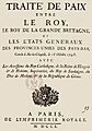 France - Traité de paix conclu à Aix-la-Chapelle le 18 octobre 1748