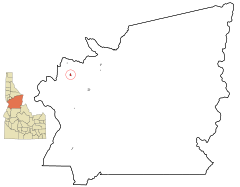 Idaho County Idaho Incorporated and Unincorporated areas Cottonwood Highlighted.svg