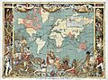 Imperial Federation, Map of the World Showing the Extent of the British Empire in 1886 (levelled)