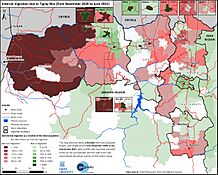 Archivo:Internal migration due to the Tigray War as a function of the initial population at woreda level