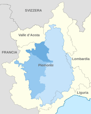 Archivo:Italy, Piedmontese language, linguistic map (simplified, italian)
