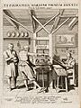 Jan van de Velde naar Pieter Saenredam-1628 version of printing press from 1440