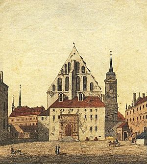 Archivo:Johann Franke - Die Sophienkirche in Dresden um 1800