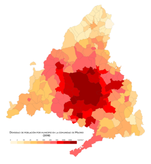 Madrid densidad población 2018