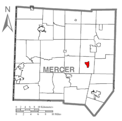 Map of Jackson Center, Mercer County, Pennsylvania Highlighted.png