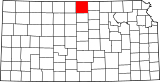 Map of Kansas highlighting Jewell County.svg