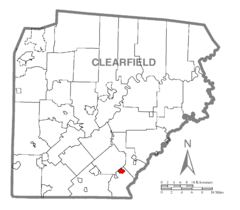 Map of Ramey, Clearfield County, Pennsylvania Highlighted.png