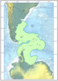Mapa Argentino según presentación CLPC-ONU - 2009