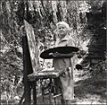 Mary Elizabeth Price at her easel