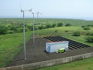 Archivo:Micro-grid using small wind turbines, solar PV, energy storage.