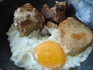 Archivo:Plato de conserva de cerdo con huevo