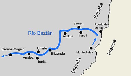 Río Baztán desde su nacimiento hasta Oronoz-Mugairi