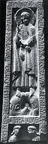 Archivo:Ruthwell Cross, North Face, Figure of Christ II