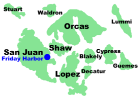 Mapa de las principales islas del grupo