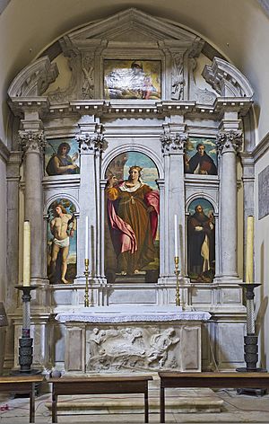Archivo:Santa Maria Formosa, cappella laterale, opere di Palma il Vecchio.