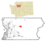 Snohomish County Washington Incorporated and Unincorporated areas Verlot Highlighted.svg