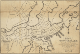 1820 Salem Massachusetts map bySaunders BPL 12094
