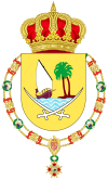 Coat of Arms of the Emir of Qatar (Order of Isabella the Catholic).svg