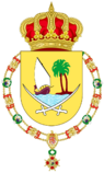 Coat of Arms of the Emir of Qatar (Order of Isabella the Catholic).svg