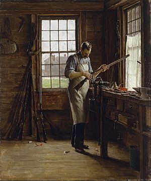 Archivo:Edgar Melville Ward - The Gunsmith Shop - Google Art Project