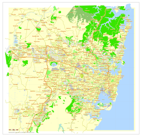 Free vector map of Sydney city Australia Level 12.svg