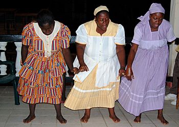 Archivo:Garifuna dancers in Dangriga, Belize