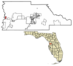 Hernando County Florida Incorporated and Unincorporated areas Bayport Highlighted 1204250.svg