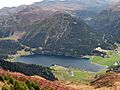 Lake Davos and Seehorn, picture taken from Dorfberg above Davos