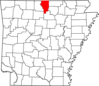 Map of Arkansas highlighting Baxter County.svg