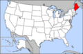 Map of USA ME