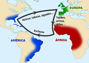 Archivo:Mapa del comercio triangular