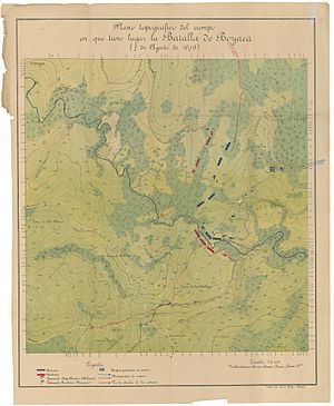 Archivo:Plano topográfico del campo en que tuvo lugar la Batalla de Boyacá -7 de agosto de 1819-