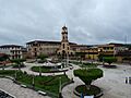Plaza de armas de Requena, vista de la iglesia