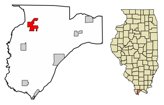 Pulaski County Illinois Incorporated and Unincorporated areas Ullin Highlighted.svg