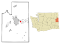Spokane County Washington Incorporated and Unincorporated areas Dishman Highlighted