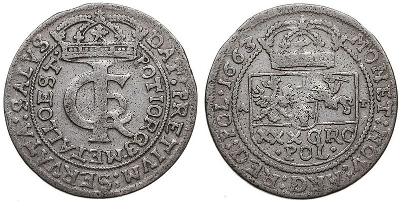 Tymf - złotówka 1663