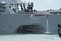 US Navy 170821-N-OU129-022 Damage to the portside of USS John S. McCain (DDG 56)