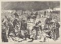 Événements d'Espagne, arrivée de don Carlos au pont d'Ameguy, frontière française, de Vierge