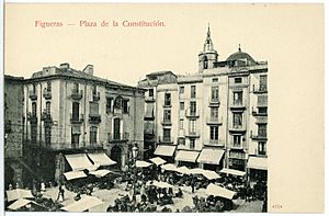 Archivo:04534-Figueras-1903-Plaza del la Constututicon-Brück & Sohn Kunstverlag