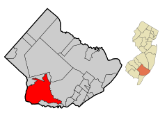 Atlantic County New Jersey Incorporated and Unincorporated areas Estell Manor Highlighted.svg